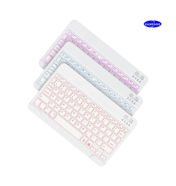 Bluetooth Keyboard, Wireless Rechargeable Keyboard for iPad, iPad Pro, iPad Mini, iPad Air with Illuminated LED