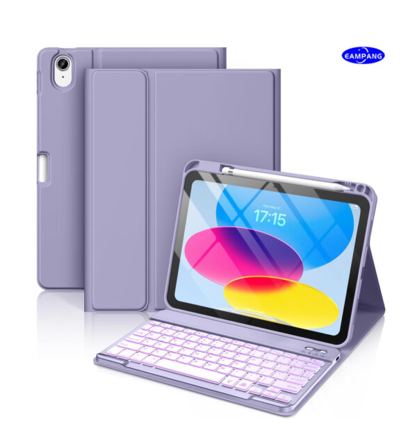 Backlit Keyboard Case for iPad 9.7 Air 2 3 4th 5th 6th iPad 10.2 7th 8th 9th 10th Gen 10.9 Pro 10.5 2017 Pro 11 2018-2022 Pro 11 2024 Custom Korean AZERTY Spanish Cover Shell Pen Slot