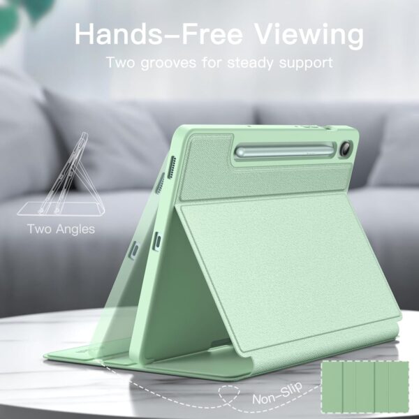 Case for Samsung Galaxy Tab S9 FE 10.9-Inch with S Pen Holder Slim Folio Stand Protective Tablet Cover Multi-Angle Viewing - 图片 3