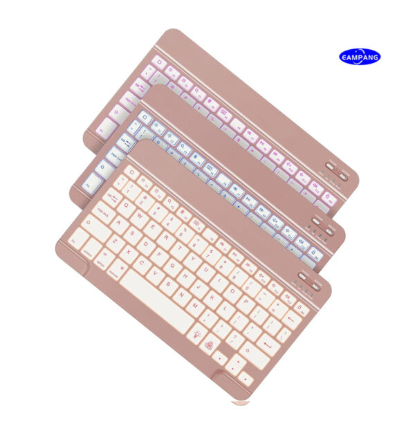 Bluetooth Keyboard, Wireless Rechargeable Keyboard for iPad, iPad Pro, iPad Mini, iPad Air with Illuminated LED