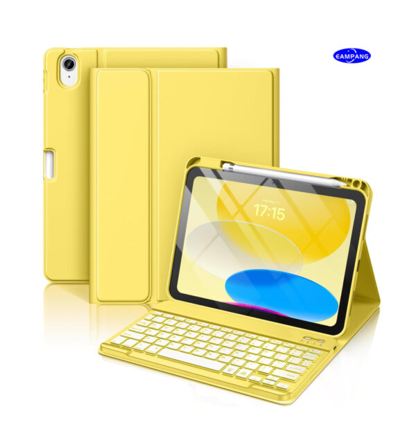 Backlit Keyboard Case for iPad Pro 10.5 2017 Pro 11 2018-2022 Pro 11 2024 9.7 Air 2 3 4th 5th 6th iPad 10th Gen 10.9 2022 10.2 7th 8th 9th Custom Korean AZERTY Spanish Cover Shell Pen Slot