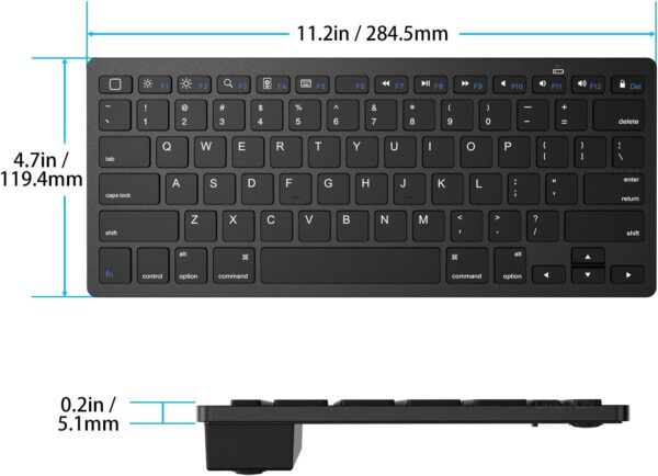 Bluetooth Keyboard for iPad 10th Generation iPad 10.2 (9th/8th/7th) iPad Pro 13/12.9/11 inch iPad Air 13/11 inch iPad Air 5th/4th Gen iPad Mini - 图片 9